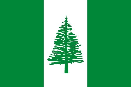 Flag Norfolk Island flat styleのイラスト素材