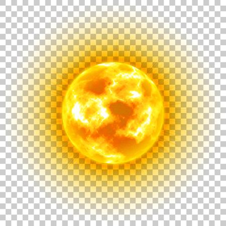 Sun, transparent background, heavenly body, cartoon, realisticのイラスト素材