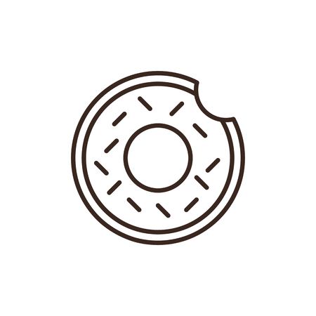 Donut isolated linear style iconのイラスト素材