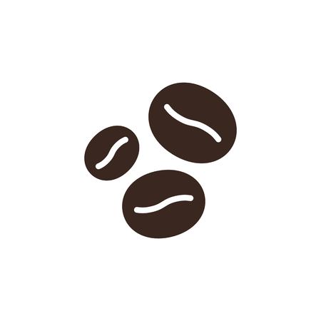 Coffee beans isolated linear logo. Cafe and restaurant menu design. Coffee house outline web pictogram. Coffee shop icon element. Turkish coffee or natural espresso ingredient. Hot drinks vector signのイラスト素材