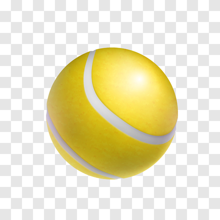 Realistic yellow tennis ball objectのイラスト素材