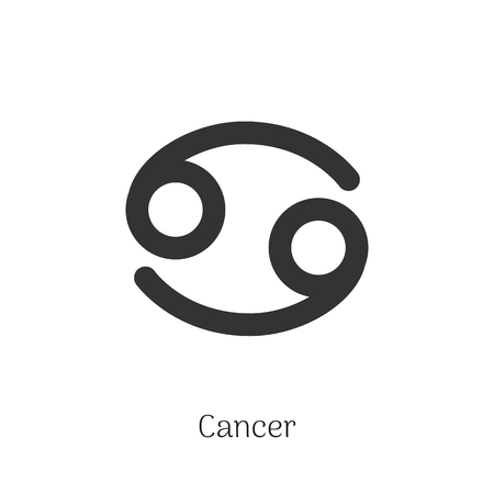 Cancer zodiac sign isolated on white backgroundのイラスト素材