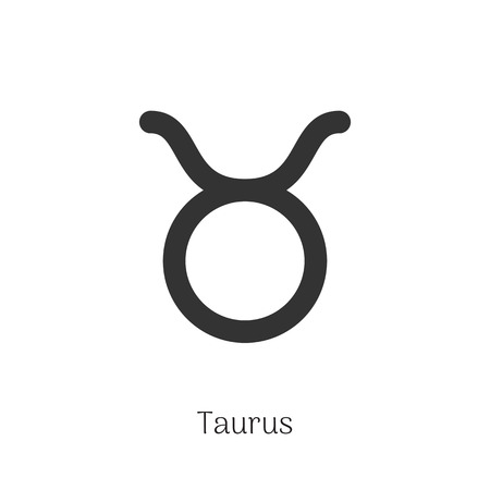 Taurus zodiac sign isolated on white backgroundのイラスト素材