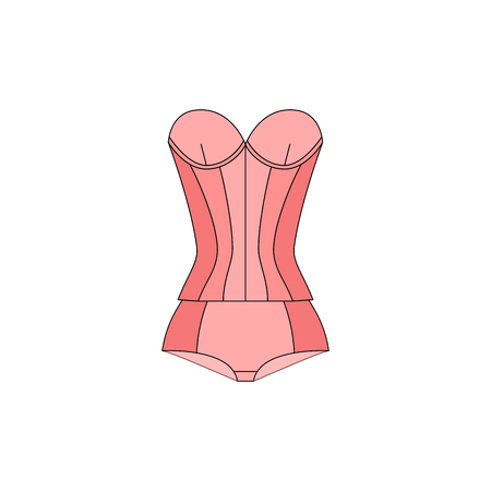 Romantic female wardrobe symbol in flat styleのイラスト素材