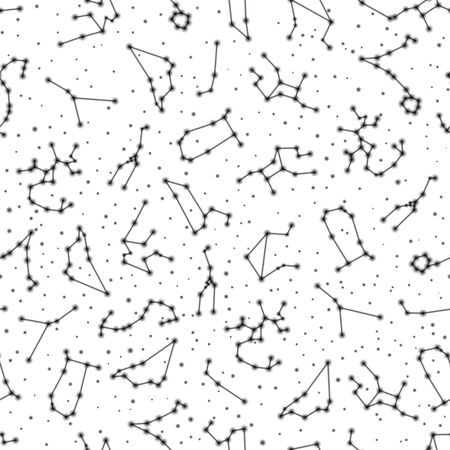 Astrology seamless pattern with zodiac signs