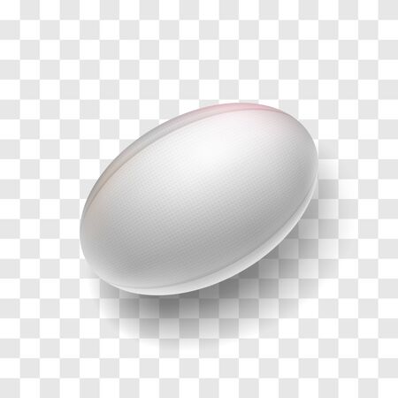 Realistic rugby ball with shadowのイラスト素材