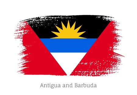 Antigua and Barbuda islands official flagのイラスト素材