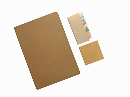 Blank stationery set isolated on white backgroundの写真素材