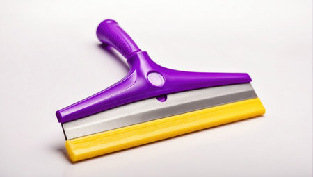 Violet and yellow plastic scraperの素材