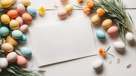 blank blank invitation for Easter, Easter, space for textの素材