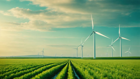 Windmills for electric power productionの素材