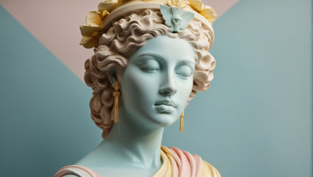 Gypsum statue of ancient goddessの素材