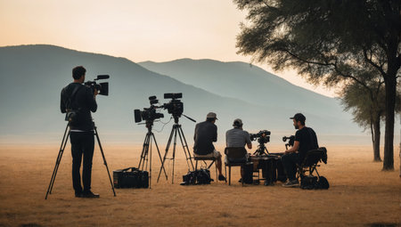 many journalists are preparing for workの素材