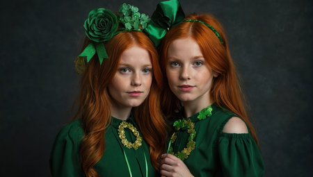 girls st. patrick's dayの素材