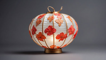 Chinese paper lantern isolatedの素材