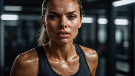 sweaty girl athleteの素材