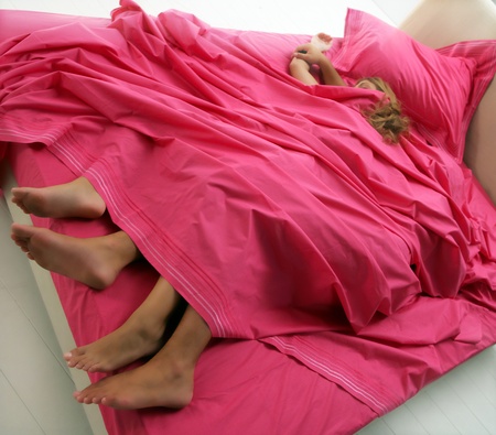 couple in bedの写真素材