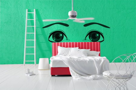 minimal eye bedroomの写真素材