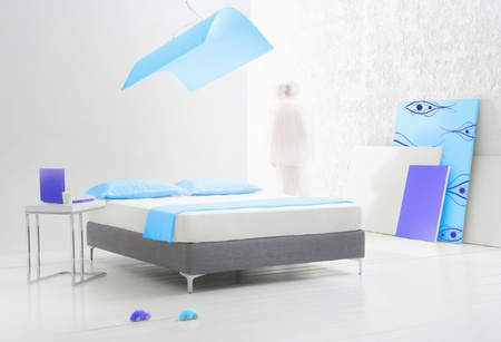 minimal futuristic bedroomの写真素材