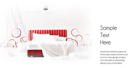 minimal bedroom backgroundの写真素材