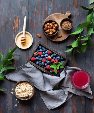 Breakfast items. Flatley. Products for making oatmeal porridge.