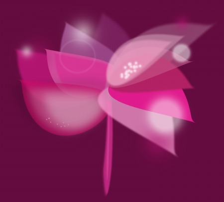 Illustration for Vector abstract flower background in purple color - Royalty Free Image