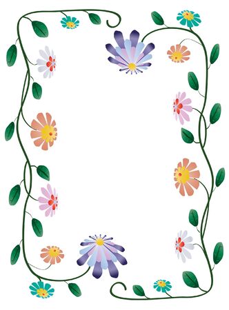 Elegant branches of beautiful flowers isolated on white  のイラスト素材