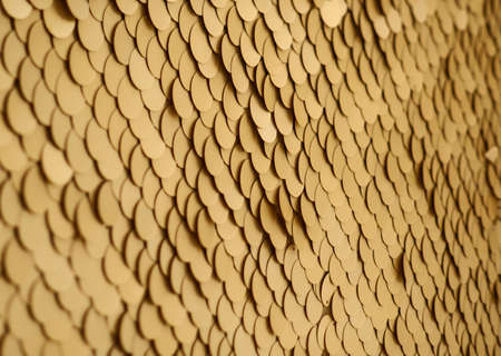 Background scales of golden sequinsの写真素材