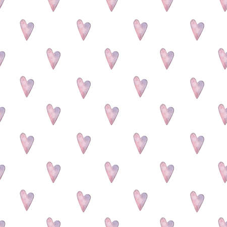 Love texture - seamless pattern with hearts. Tie Dye Wash. brush strokes on a white background. Romantic decorative background for Valentines day gift paper, wedding decor or fabric textile.の写真素材