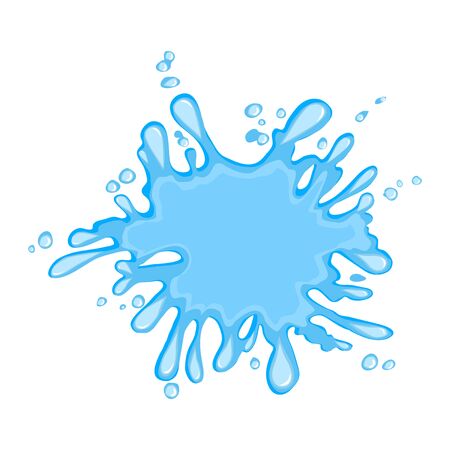 blue water splash isolated on transparant background vectorのイラスト素材