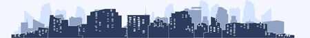 Modern City skyline vector illustration.Urban landscape.cityscape in flat style epsのイラスト素材