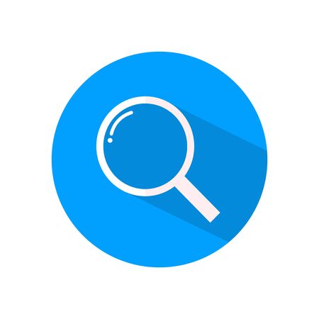 Find icon. Search Icon. Flat icon with long shadow.web circle symbol vector illustration epsのイラスト素材