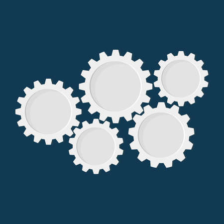 group The gear vector has space to put text for business ideas. business brochures or system diagramsのイラスト素材