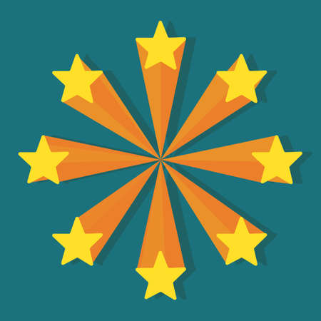 Star effect. fireworks. Stars burst elements on white background. Star effect. Vector illustration epsのイラスト素材