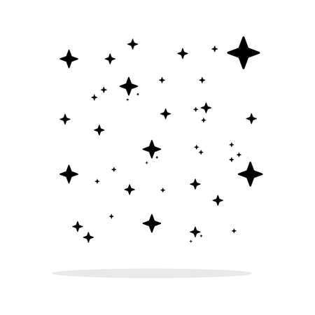 Stars Icon. Stars Simple flat. on white background. Perfect Black pictogram illustration epsのイラスト素材