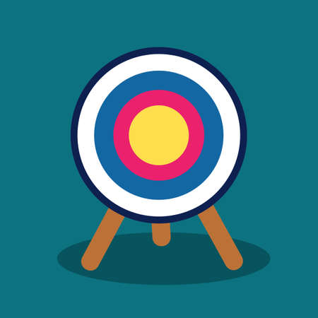 target symbol isolate on a blue background. vector illustrationのイラスト素材