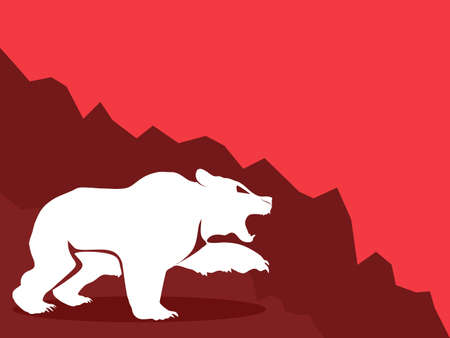 bear market or bearish market with forex trading graph. financial and trade online concept vectorのイラスト素材