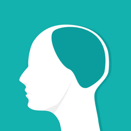 the human head laid bare. The idea is empty. Vector illustration epsのイラスト素材