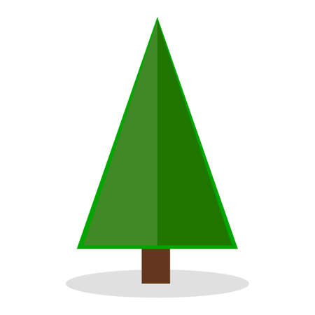 Pine or Christmas tree. Isolated on white background. vector illustrationのイラスト素材