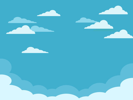 Sky and Clouds Background. web banners. Vector illustrationのイラスト素材