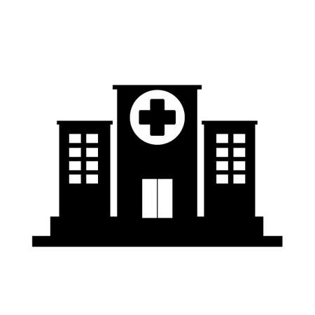 Hospital icon isolated on white background. Medical building symbol vectorのイラスト素材