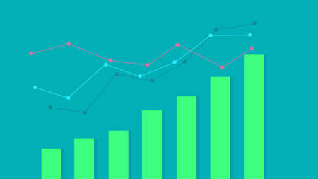 Abstract financial chart. design concept of business growth vectorのイラスト素材