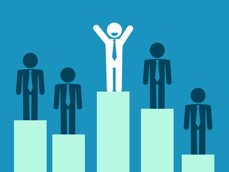 Outstanding differentiation and success. vector illustrationのイラスト素材
