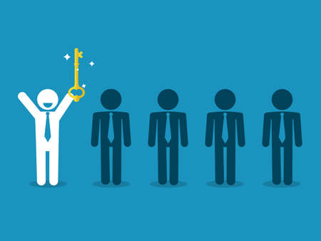 Different thinking and prominence is the key to success. Vector illustration epsのイラスト素材