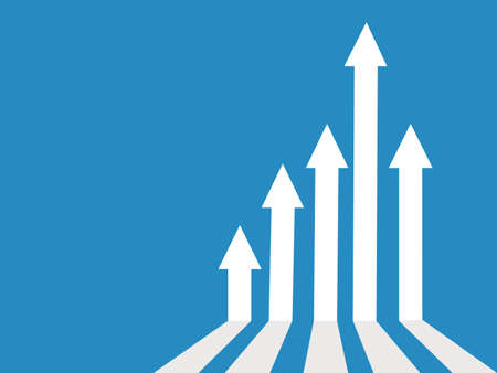 business arrow target direction. concept to success. Finance growth vision
