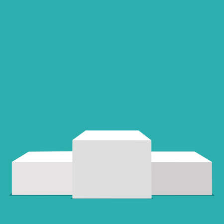 The podium is empty with a ranking. At the award Vector illustrationのイラスト素材