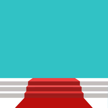 Stage for awards ceremony or Pedestal. Vector illustrationのイラスト素材
