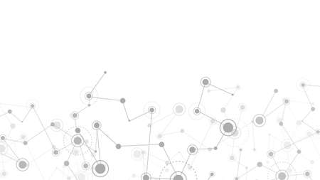 connect lines and dots. Banner template for technology. Vector illustrationのイラスト素材