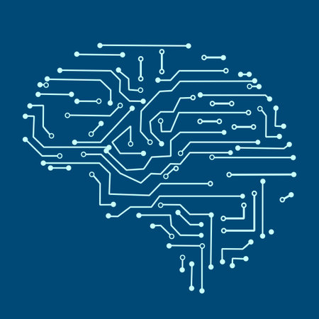brain Circuit Board Technology. Technological circuit board texture