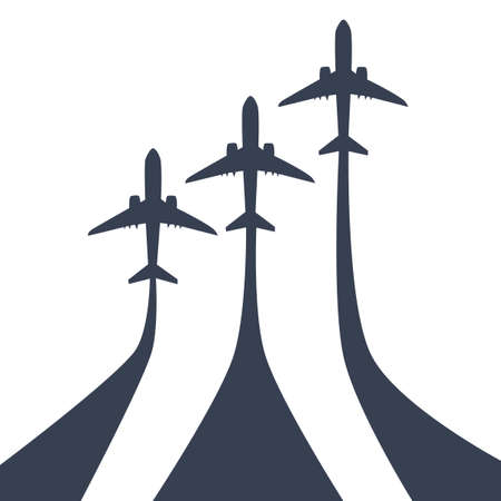 The plane is taking off. isolated on background. vector illustration fileのイラスト素材